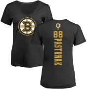 David Pastrnak Women's Boston Bruins Backer T-Shirt - Black