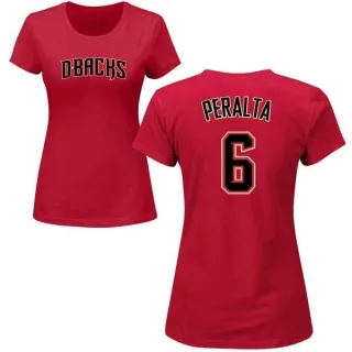 David Peralta Women's Arizona Diamondbacks Name & Number T-Shirt - Crimson