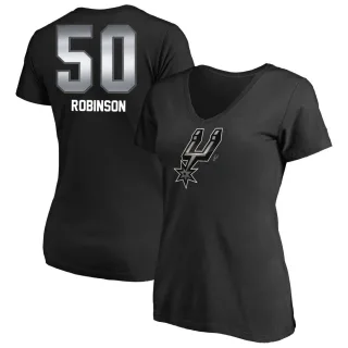 David Robinson Women's San Antonio Spurs Black Midnight Mascot T-Shirt