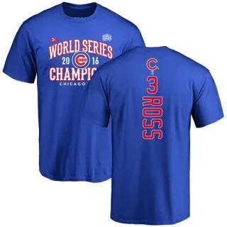 David Ross Chicago Cubs 2016 World Series Champions Back Name & Number T-Shirt - Royal