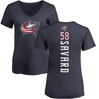 David Savard Women's Columbus Blue Jackets Backer T-Shirt - Navy