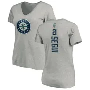 David Segui Women's Seattle Mariners Backer Slim Fit T-Shirt - Ash