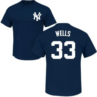 David Wells New York Yankees Name & Number T-Shirt - Navy