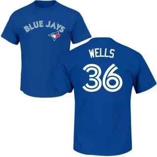 David Wells Toronto Blue Jays Name & Number T-Shirt - Royal