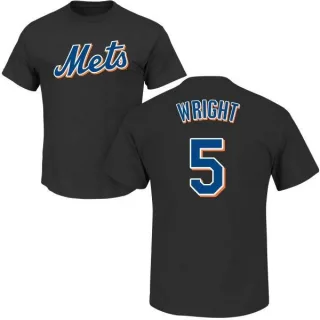 David Wright New York Mets Name & Number T-Shirt - Black