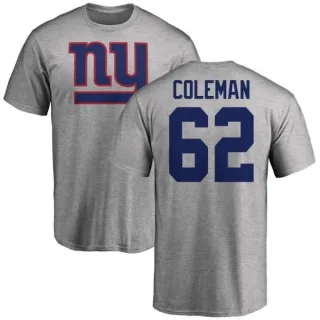 Davon Coleman New York Giants Name & Number Logo T-Shirt - Ash