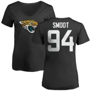 Dawuane Smoot Women's Jacksonville Jaguars Name & Number Logo Slim Fit T-Shirt - Black