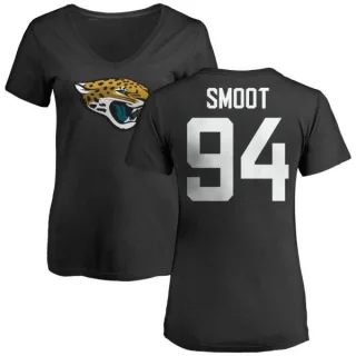 Dawuane Smoot Women's Jacksonville Jaguars Name & Number Logo Slim Fit T-Shirt - Black