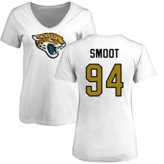 Dawuane Smoot Women's Jacksonville Jaguars Name & Number Logo Slim Fit T-Shirt - White