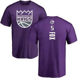 De'Aaron Fox Sacramento Kings Purple Backer T-Shirt