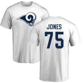 Deacon Jones Los Angeles Rams Name & Number Logo T-Shirt - White