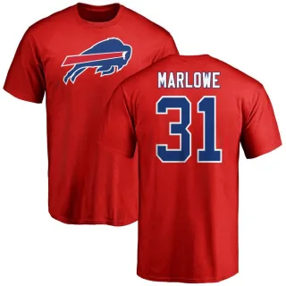 Dean Marlowe Buffalo Bills Name & Number Logo T-Shirt - Red