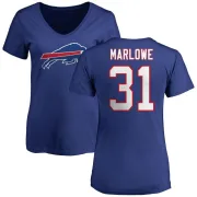 Dean Marlowe Women's Buffalo Bills Name & Number Logo Slim Fit T-Shirt - Royal