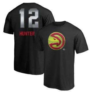 De'Andre Hunter Atlanta Hawks Black Midnight Mascot T-Shirt