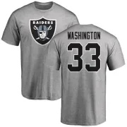 DeAndre Washington Oakland Raiders Name & Number Logo T-Shirt - Ash