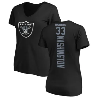 DeAndre Washington Women's Oakland Raiders Backer Slim Fit T-Shirt - Black