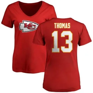 De'Anthony Thomas Women's Kansas City Chiefs Name & Number Logo Slim Fit T-Shirt - Red