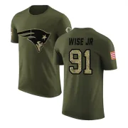 Deatrich Wise Jr. New England Patriots Olive Salute to Service Legend T-Shirt