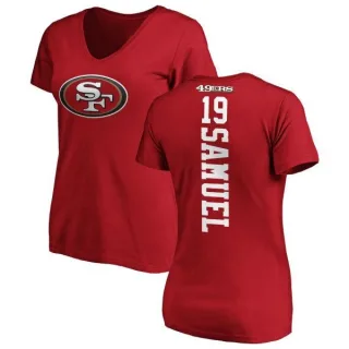 Deebo Samuel Women's San Francisco 49ers Backer Slim Fit T-Shirt - Red