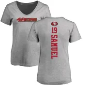 Deebo Samuel Women's San Francisco 49ers Backer V-Neck T-Shirt - Ash