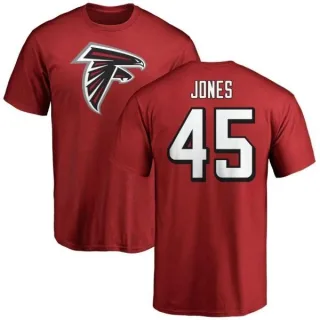 Deion Jones Atlanta Falcons Name & Number Logo T-Shirt - Red