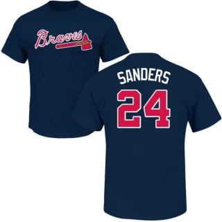 Deion Sanders Atlanta Braves Name & Number T-Shirt - Navy