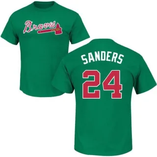 Deion Sanders Atlanta Braves St. Patrick's Day Name & Number T-Shirt - Green