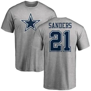 Deion Sanders Dallas Cowboys Name & Number Logo T-Shirt - Ash