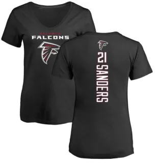 Deion Sanders Women's Atlanta Falcons Backer Slim Fit T-Shirt - Black