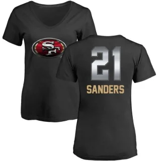 Deion Sanders Women's San Francisco 49ers Midnight Mascot T-Shirt - Black