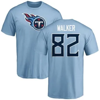 Delanie Walker Tennessee Titans Name & Number Logo T-Shirt - Light Blue