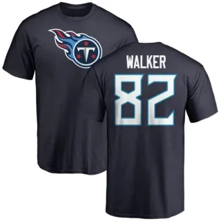 Delanie Walker Tennessee Titans Name & Number Logo T-Shirt - Navy