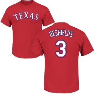 Delino DeShields Texas Rangers Name & Number T-Shirt - Red