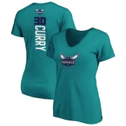 Dell Curry Women's Charlotte Hornets Teal Backer T-Shirt