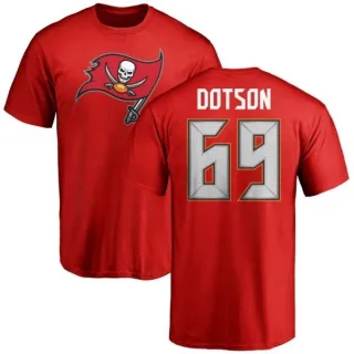 Demar Dotson Tampa Bay Buccaneers Name & Number Logo T-Shirt - Red