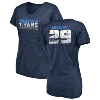 DeMarco Murray Women's Tennessee Titans Retro Tri-Blend V-Neck T-Shirt - Navy