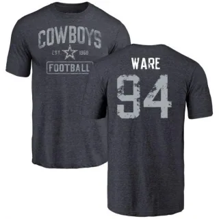 DeMarcus Ware Dallas Cowboys Distressed Name & Number Tri-Blend T-Shirt - Navy