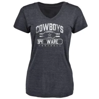 DeMarcus Ware Women's Dallas Cowboys Flanker Tri-Blend T-Shirt - Navy