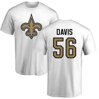 Demario Davis New Orleans Saints Name & Number Logo T-Shirt - White