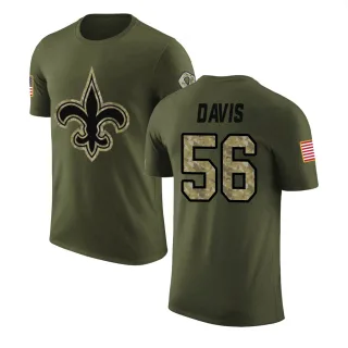 Demario Davis New Orleans Saints Olive Salute to Service Legend T-Shirt