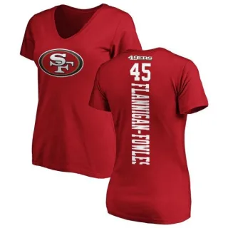 Demetrius Flannigan-Fowles Women's San Francisco 49ers Backer Slim Fit T-Shirt - Red