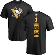 Denis Herron Pittsburgh Penguins Backer T-Shirt - Black