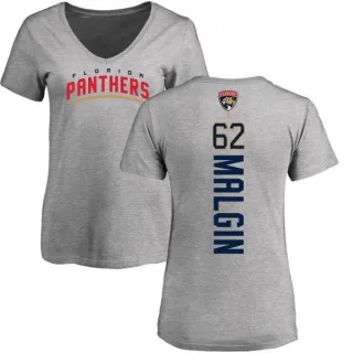 Denis Malgin Women's Florida Panthers Backer T-Shirt - Ash