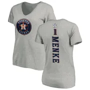 Denis Menke Women's Houston Astros Backer Slim Fit T-Shirt - Ash