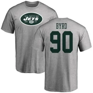 Dennis Byrd New York Jets Name & Number Logo T-Shirt - Ash