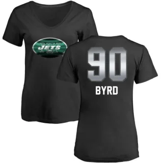 Dennis Byrd Women's New York Jets Midnight Mascot T-Shirt - Black