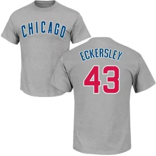 Dennis Eckersley Chicago Cubs Name & Number T-Shirt - Gray