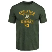 Dennis Eckersley Oakland Athletics Base Runner Tri-Blend T-Shirt - Green