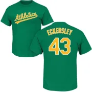 Dennis Eckersley Oakland Athletics Name & Number T-Shirt - Green