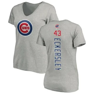 Dennis Eckersley Women's Chicago Cubs Backer Slim Fit T-Shirt - Ash